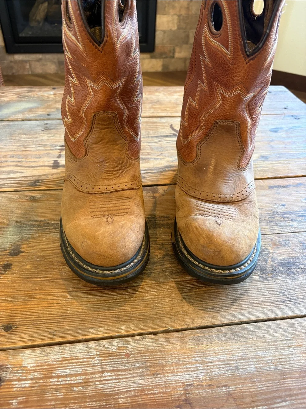 Rocky Original Ride Branson Saddle Roper Waterproof Western Boots